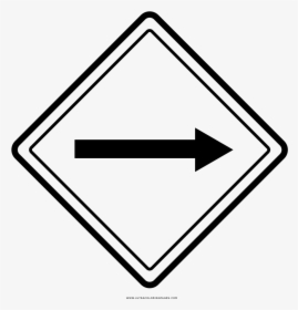 One Way Coloring Page - Traffic Signs In Speed Breaker, HD Png Download, Free Download