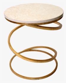 Gold Spiral Side Table - Coffee Table, HD Png Download, Free Download