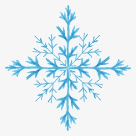 Hand-painted Watercolor Snowflake Pattern Material - Snowflake Watercolor Transparent Background, HD Png Download, Free Download