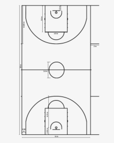 Transparent Floor Clipart - Small Basketball Court Measurements, HD Png Download, Free Download
