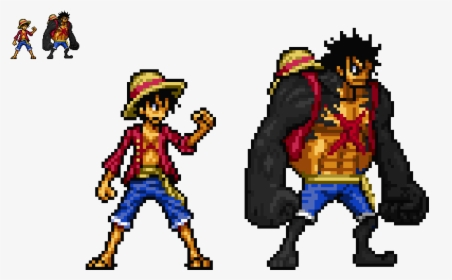 Pixel Art One Piece Luffy, HD Png Download, Free Download