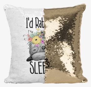 Cute Sloth Face Magic Sequin Cushion Cover - Sublimación Cojines Lentejuelas Dorado, HD Png Download, Free Download