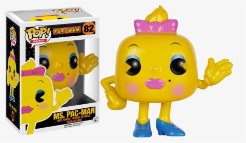 Ms Pac-man Pop Vinyl Figure - Figurine Pop Pac Man, HD Png Download, Free Download