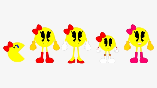 Pacman Clipart Line - Pac N Roll Ms Pac Man, HD Png Download, Free Download