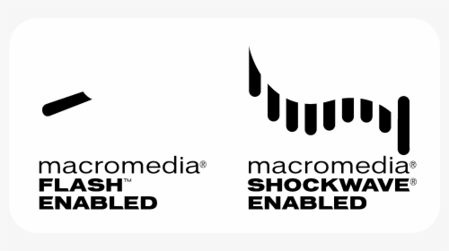 Macromedia Flash Enabled Logo Black And White, HD Png Download, Free Download