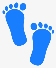 Dinosaur Art Of Ideas Free Blue Baby - Blue Footprints Clipart, HD Png Download, Free Download