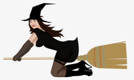 Witch On Broom 3 By Rones - Broom, HD Png Download, Free Download