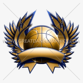 Metal Crest Production Ready - Basketball With Wings Logo, HD Png Download, Free Download