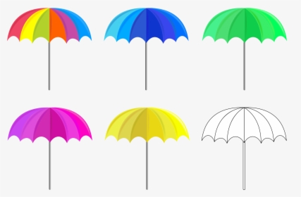 Colourful Clipart Umbrella, HD Png Download, Free Download