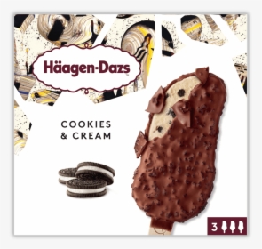Cookies Cream Stickbar Multipacks Spain - Haagen Daz Cookies And Cream Ice Cream Bars, HD Png Download, Free Download