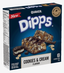 Quaker® Dipps® Cookies & Cream Flavour Granola Bars - Quaker Cookies And Cream Granola Bars, HD Png Download, Free Download
