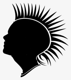 Dubb S Mowhawk Clip - Mohawk Hair Silhouette Svg, HD Png Download, Free Download