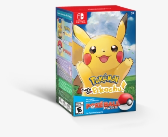 Transparent Pokemon Pikachu Png - Pokemon Let's Go Pikachu With Pokeball Plus, Png Download, Free Download