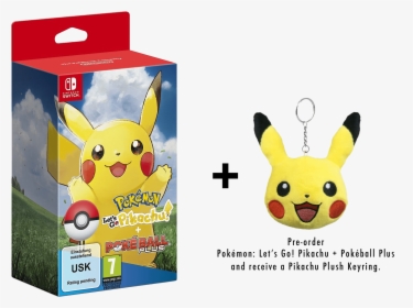 Let"s Go, Pikachu Pokball Plus (new) - Pokémon Let's Go Pikachu Poké Ball Plus Pack, HD Png Download, Free Download