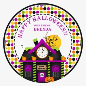 Haunted House Happy Halloween Stickers, HD Png Download, Free Download