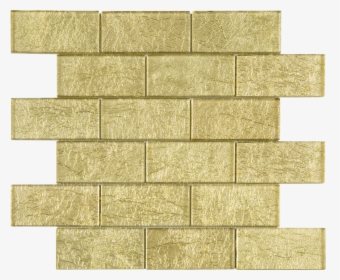 Brick Gold Glass Mosaic Tile - Wall, HD Png Download, Free Download