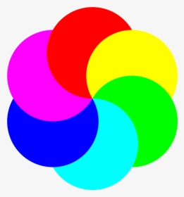 6 Partial Moons Clip Arts - Flower Color Wheel Drawing, HD Png Download, Free Download