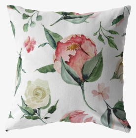 Pink Rose Watercolor Throw Pillow , Png Download - Watercolor Painting, Transparent Png, Free Download