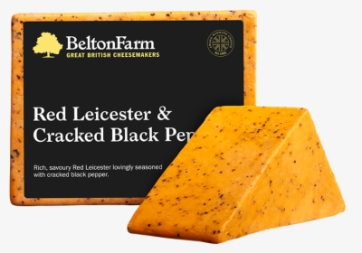 Red Leicester&cracked Black Pepper - Crunchy Red Leicester Cheese, HD Png Download, Free Download