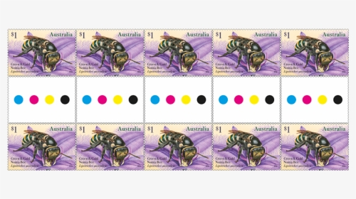 Gutter Strip 10 Native Bees $1 Green & Gold Nomia Bee - Animal Figure, HD Png Download, Free Download