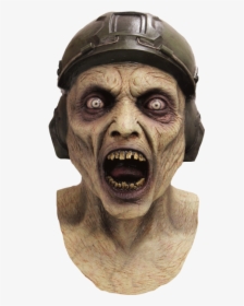 World War I Pilot Mayday Creepy Zombie Latex Deluxe - Horror Masken Latex, HD Png Download, Free Download