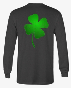 Long Sleeve Tshirt Green Lucky Clover Shirt For Men - Shirt, HD Png Download, Free Download