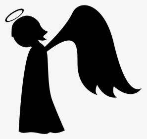Angel Looking Down Silhouette, HD Png Download, Free Download