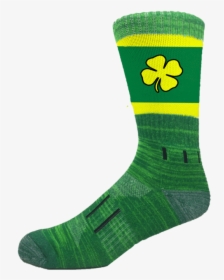 Green And Gold Irish Lucky Clover Athletic Crew"   - Sock, HD Png Download, Free Download