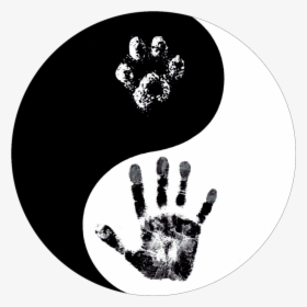 Hand Paw Yin Yang - Palm Print, HD Png Download, Free Download