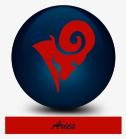 Aries Orb Colour Text - Aries Symbol In Red Colour, HD Png Download, Free Download
