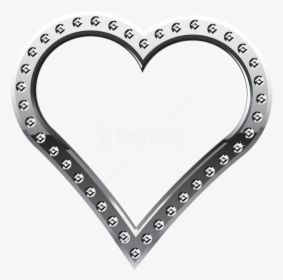 Free Png Download Heart Border Silver Clipart Png Photo - Heart Border Designs Transparent, Png Download, Free Download