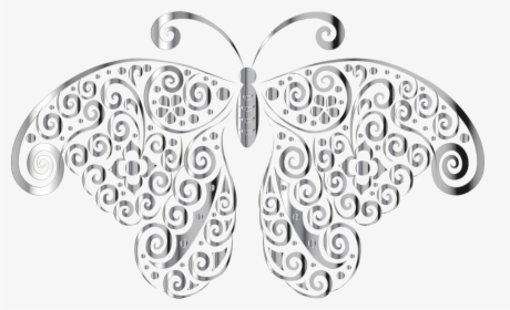 Butterfly Butterflies And Moths Insect Computer Icons - Dekoratif Kupu Kupu Hitam Putih, HD Png Download, Free Download