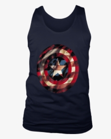 Marvel Captain America Avengers Shield Flag Graphic - T-shirt, HD Png Download, Free Download