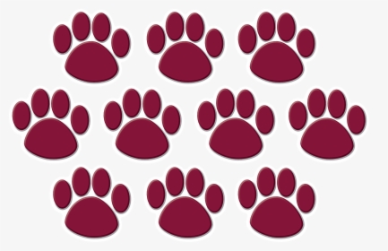 Teacher Created Resources Accents, Blue Paw Print Clipart - Maroon Paw Print Clip Art, HD Png Download, Free Download
