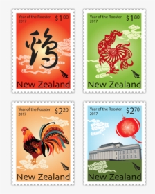 New Zealand Post Celebrates And Welcomes The Year Of - New Zealand Stamp 2017, HD Png Download, Free Download
