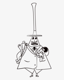 Nightmare Before Christmas Mayor Coloring Page, HD Png Download, Free Download