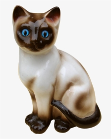 Transparent Siamese Cat Clipart - Siamese Cat Ceramic Figurine, HD Png Download, Free Download