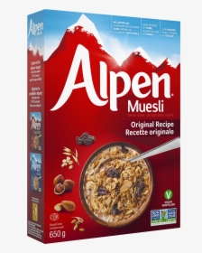 Alpen Muesli - Original Recipe - Alpen Oat Granola Raisins Almonds & Hazelnuts, HD Png Download, Free Download