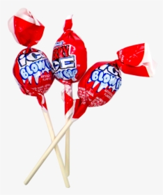 Charms Cherry Ice Blow Pop Bubble Gum Filled B - Lollipop, HD Png Download, Free Download