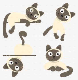 Siamese Cat Cartoon Png, Transparent Png, Free Download