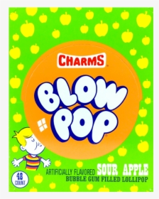 Blow Pops Sour Apple 18g - Charms Blow Pop Sour Apple, HD Png Download, Free Download