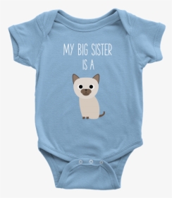 My Big Sister Is A Siamese Cat Infant Cloth Baby Onesie - Boy Nerdy Baby Onesies, HD Png Download, Free Download