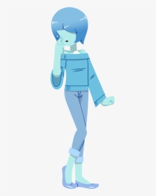 Cartoon Joint Standing Technology Male Shoulder Hand - Male Blue Pearl, HD Png Download, Free Download