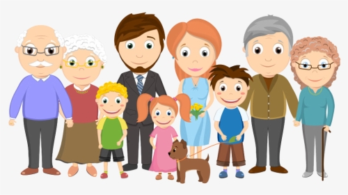 Big Family Cartoon Png, Transparent Png, Free Download