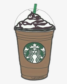 Coffee Tea Starbucks Latte - Starbucks Drawing, HD Png Download, Free Download