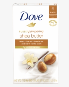 Dove Purely Pampering Shea Butter Beauty Bar 4 Oz 6pk - Dove Shea Butter Bar Soap 6 Pack, HD Png Download, Free Download