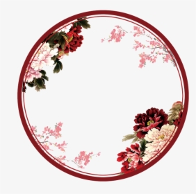 Flower Border Design Circle Png, Transparent Png, Free Download
