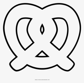 Pretzel Coloring Page - Easy Pretzel Drawing, HD Png Download, Free Download