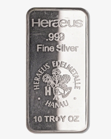 Heraeus Silver Bar - Silver, HD Png Download, Free Download