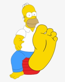 Homer Simpson Shows His Foot By Skippy1989-da3rg0v - Simpsons Homer Feet, HD Png Download, Free Download
